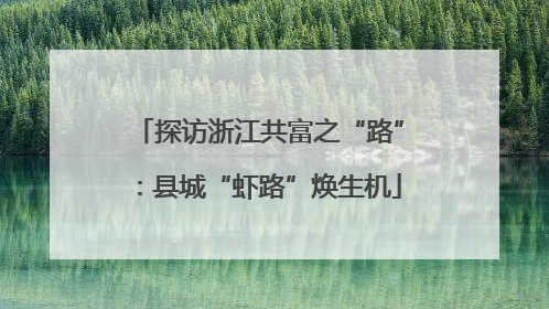 探访浙江共富之“路”：县城“虾路”焕生机