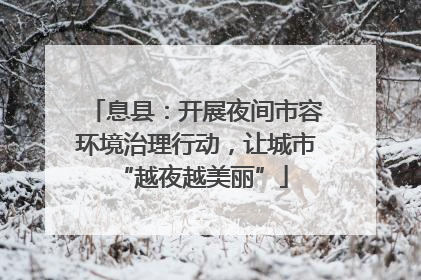 息县：开展夜间市容环境治理行动，让城市 “越夜越美丽”