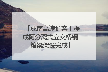 成南高速扩容工程成阿分离式立交桥钢箱梁架设完成