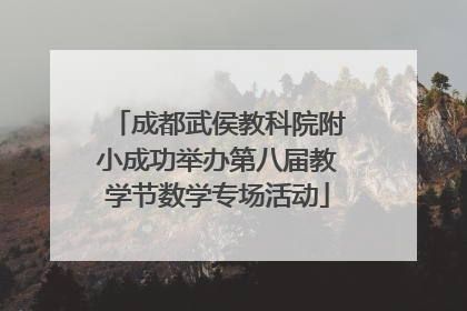 成都武侯教科院附小成功举办第八届教学节数学专场活动