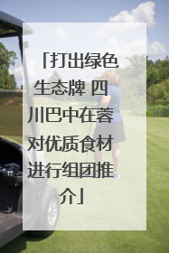打出绿色生态牌 四川巴中在蓉对优质食材进行组团推介