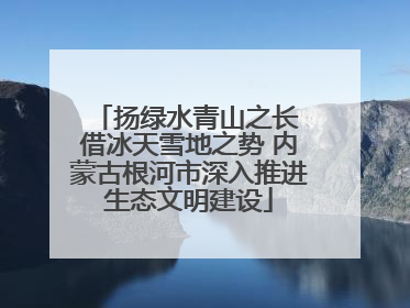 扬绿水青山之长 借冰天雪地之势 内蒙古根河市深入推进生态文明建设