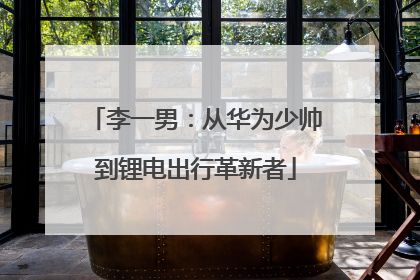 李一男：从华为少帅到锂电出行革新者