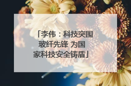 李伟：科技突围 玻纤先锋 为国家科技安全铸盾
