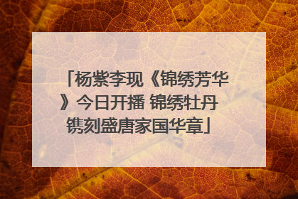 杨紫李现《锦绣芳华》今日开播 锦绣牡丹镌刻盛唐家国华章