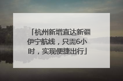 杭州新增直达新疆伊宁航线，只需6小时，实现便捷出行