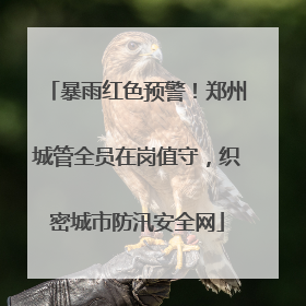 暴雨红色预警！郑州城管全员在岗值守，织密城市防汛安全网