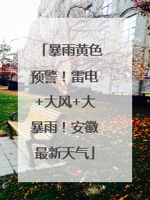 暴雨黄色预警！雷电+大风+大暴雨！安徽最新天气