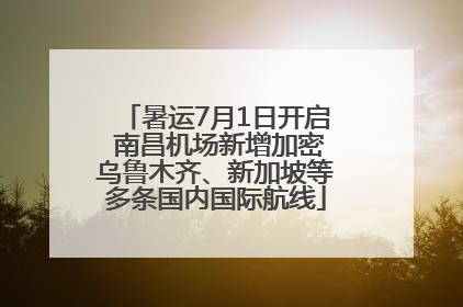 暑运7月1日开启 南昌机场新增加密乌鲁木齐、新加坡等多条国内国际航线