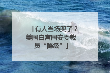 有人当场哭了？美国白宫国安委裁员“降级”