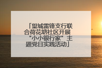 望城雷锋支行联合荷花塘社区开展“小小银行家”主题党日实践活动