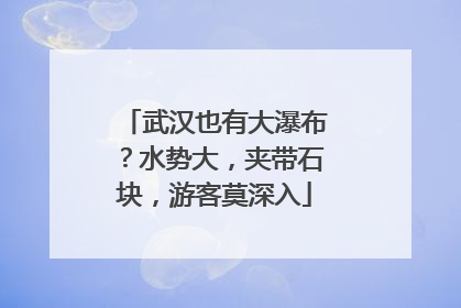 武汉也有大瀑布？水势大，夹带石块，游客莫深入