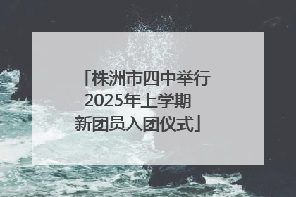 株洲市四中举行2025年上学期新团员入团仪式