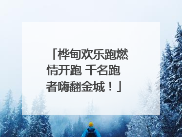桦甸欢乐跑燃情开跑 千名跑者嗨翻金城！