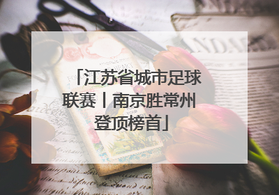 江苏省城市足球联赛丨南京胜常州 登顶榜首