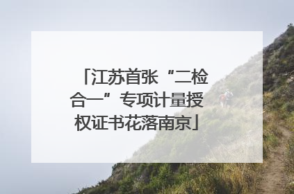 江苏首张“二检合一”专项计量授权证书花落南京