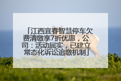 江西宜春智慧停车欠费清缴享7折优惠，公司：活动属实，已建立常态化诉讼追缴机制