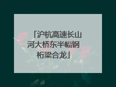 沪杭高速长山河大桥东半幅钢桁梁合龙