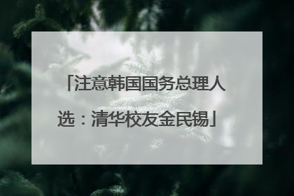 注意韩国国务总理人选：清华校友金民锡