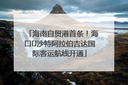海南自贸港首条！海口⇌沙特阿拉伯吉达国际客运航线开通