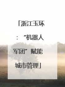 浙江玉环：“机器人军团”赋能城市管理
