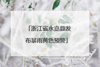 浙江省永嘉县发布暴雨黄色预警