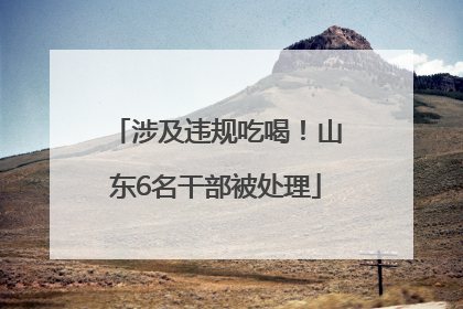 涉及违规吃喝！山东6名干部被处理