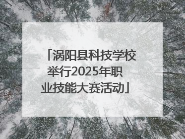 涡阳县科技学校举行2025年职业技能大赛活动