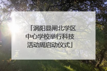 涡阳县闸北学区中心学校举行科技活动周启动仪式