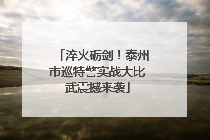 淬火砺剑！泰州市巡特警实战大比武震撼来袭