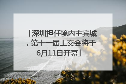 深圳担任境内主宾城，第十一届上交会将于6月11日开幕