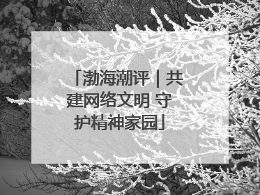 渤海潮评｜共建网络文明 守护精神家园