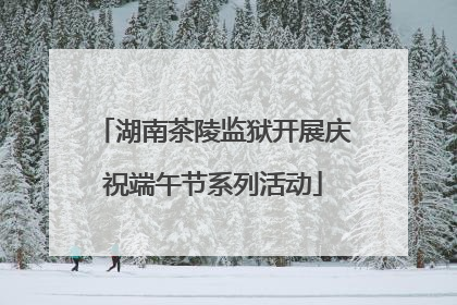 湖南茶陵监狱开展庆祝端午节系列活动