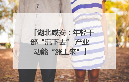 湖北咸安：年轻干部“沉下去” 产业动能“涨上来”