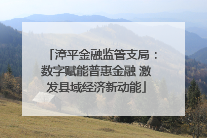 漳平金融监管支局：数字赋能普惠金融 激发县域经济新动能