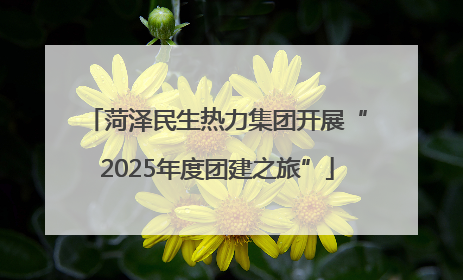菏泽民生热力集团开展“2025年度团建之旅”