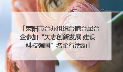 荥阳市台办组织台胞台属台企参加“矢志创新发展 建设科技强国”名企行活动