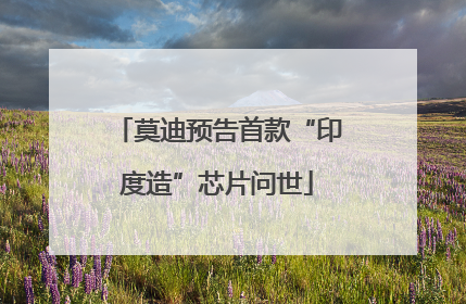 莫迪预告首款“印度造”芯片问世
