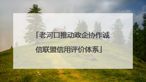 老河口推动政企协作诚信联盟信用评价体系