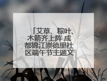 艾草、粽叶、木箭齐上阵 成都锦江崇德里社区端午节主题文化活动举行