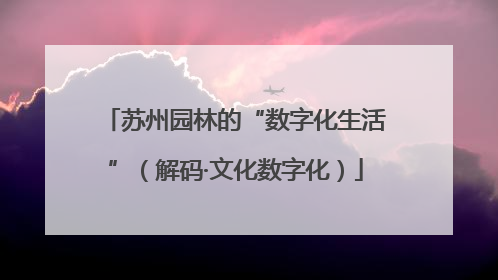 苏州园林的“数字化生活”（解码·文化数字化）