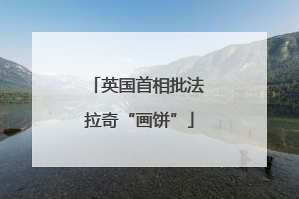 英国首相批法拉奇“画饼”