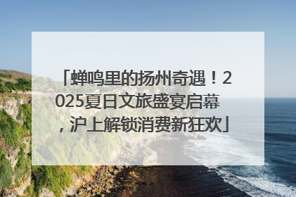 蝉鸣里的扬州奇遇！2025夏日文旅盛宴启幕，沪上解锁消费新狂欢