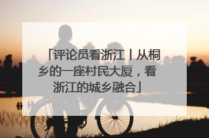 评论员看浙江丨从桐乡的一座村民大厦，看浙江的城乡融合
