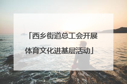 西乡街道总工会开展体育文化进基层活动