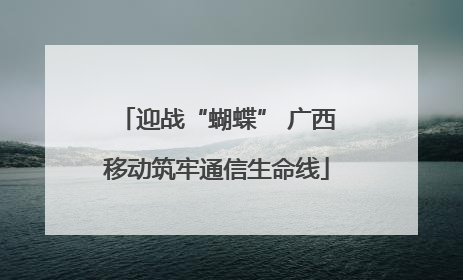 迎战“蝴蝶” 广西移动筑牢通信生命线