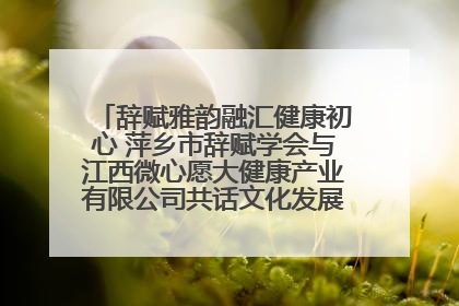 辞赋雅韵融汇健康初心 萍乡市辞赋学会与江西微心愿大健康产业有限公司共话文化发展新篇（图）