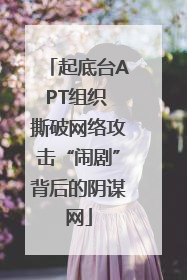 起底台APT组织 撕破网络攻击“闹剧”背后的阴谋网