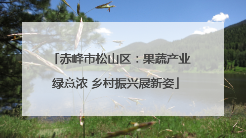 赤峰市松山区：果蔬产业绿意浓 乡村振兴展新姿