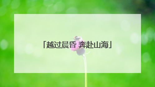 越过晨昏 奔赴山海